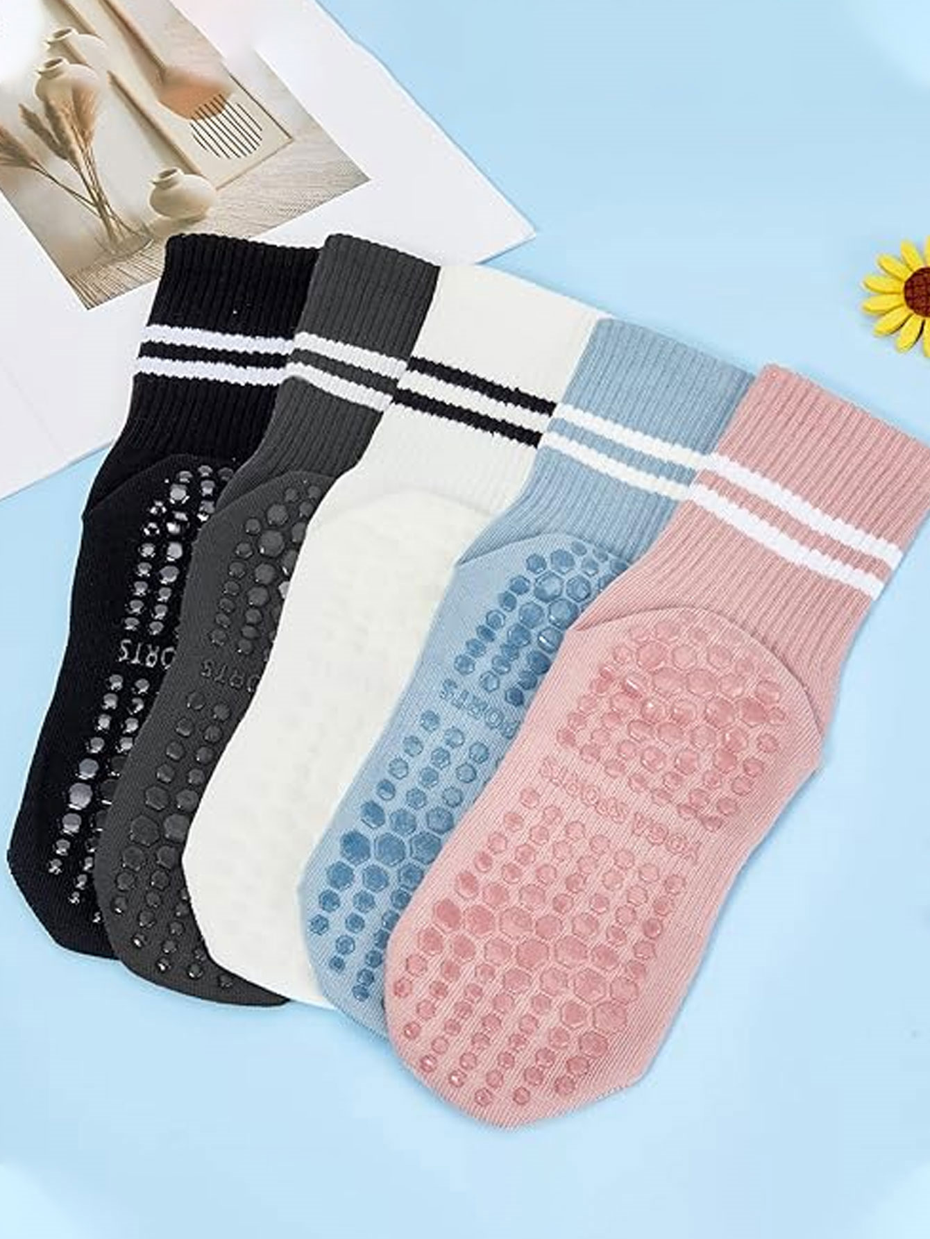 3 Pairs of Yoga Socks, Non-Sli - Jump Rope review and price